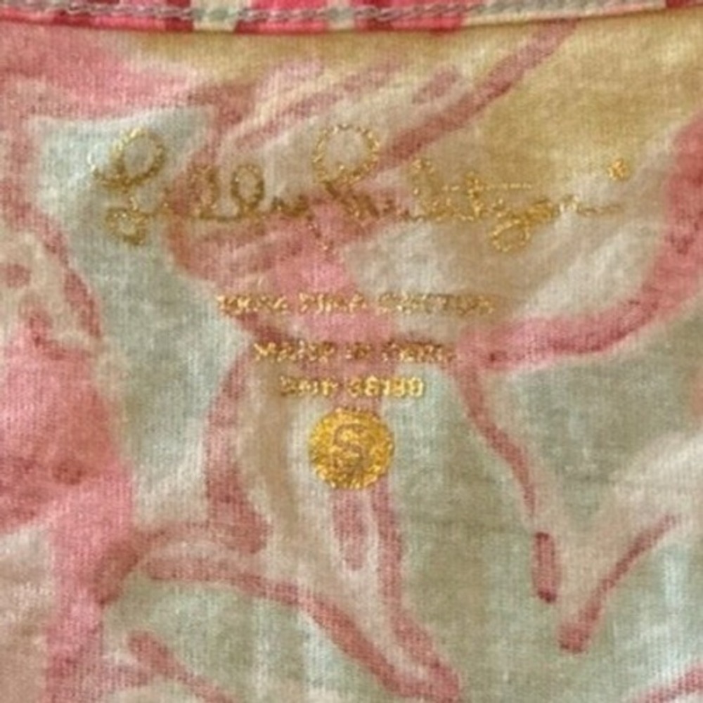 Lilly Pulitzer Womens Coastal Preppy T-Shirt Dress 3/4 Sleeve Size S Blue Pink - Picture 3 of 7